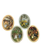 4 Bradford Visit To Brambly Hedge 3D Plate Set Spring Summer Autumn Winter 1995 picture