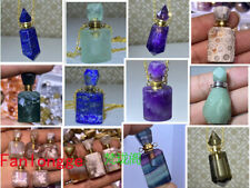 1pc Wholesale Natural Perfume Bottles Quartz Crystal Pendant Reiki Gem Healing picture