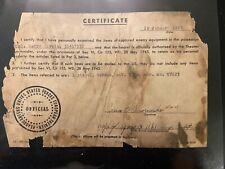 WW II  Certificate of Captured Enemy Equipment,  German Pistol picture
