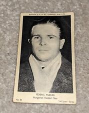 Football Card All Sport Series 1954 A&BC Gum #54 Ferenc Puskas Hungary Rare picture