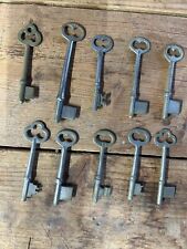 10 Antique & Vintage Barrel Skeleton Type Keys Lot #1 picture