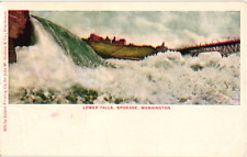 Lower Falls Spokane Washington Undivided Unposted Postcard c1905 picture