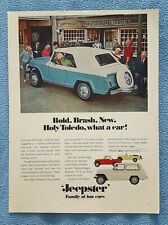 1967 ORIGINAL VINTAGE Jeepster print ad Kaiser Jeep convertible picture