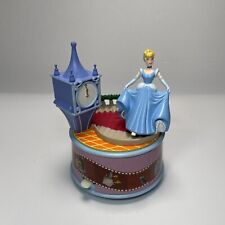 Vintage Disney Dancing Cinderella Music Box Figurine Blue Dress Midnight Stairs picture