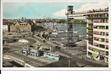 STOCKHOLM , SWEDEN: 1958 Postcard ~ Harbor View ~ Katarina Elevator   (#2228) picture