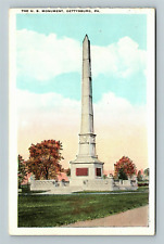 Gettysburg Pennsylvania, THE U.S. MONUMENT, Historic Monument, Vintage Postcard picture
