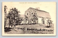Commodore Perrys Birthplace Wakefield RI Rhode Island WB Postcard PM Cancel WOB picture