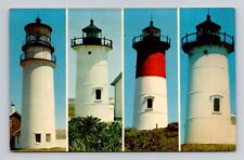 Postcard Cape Cod Lighthouses Massachusetts MA, Vintage Chrome N19 picture