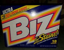 Vintage 1996 Ultra Biz Detergent for Stains Laundry Soap Made USA 34oz 18 Loads picture