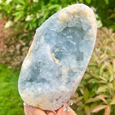 2.92LB Top natural blue crystal cave quartz crystal cave mineral specimens picture