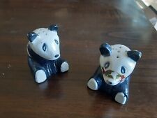 Vintage Japan Little Panda Bears Salt Pepper Shakers picture