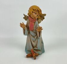 Vintage 1988 Fontanini Figurine Angel with Log Fire Depose ITALY #561 w/Tag 8in picture