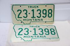 1968 Montana  truck license plate PAIR Musselshell County Roundup picture