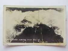 WWI Antique Postcard  RPPC Out to Sea Rough Waters WW1 Old Vintage #4405 picture
