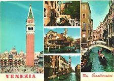 St Mark's Basilica, St. Mark’s Bell Tower, Gondolas In Venice, Italy Postcard picture
