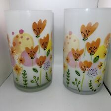 2 Pro Flowers Vase White Glass Colorful Flowers Large Heavy 8”H x 4.5