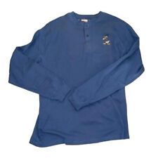 Disney Donald Duck Mens Long Sleeve Henley Shirt Size XL Vintage Embroided picture