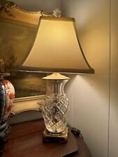 Waterford Crystal Signed Small Table Lamp With Shade picture
