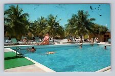 Islamorada FL-Florida, The Islander Hotel, Pool, Antique Vintage c1986 Postcard picture
