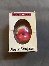 Vtg Heads or Tails Lip Mouth Butt Ass Gag Pencil Sharpener Novelty 1986 NIB picture