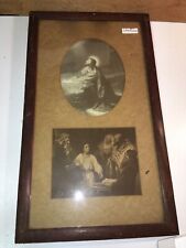 Antique Pair Gethsemane Jesus at 12 Years Old Framed Prints picture