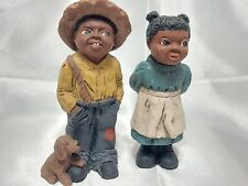 TWO VINTAGE M HOLCOMBE GOD IS LOVE FIGURINES #26 TOBY & TAMMY LITTLE BOY & GIRL picture