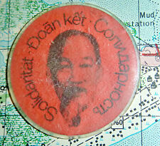 Rare Badge - East Germany Made Communist Solidarity - Ho Chi Minh, Vietnam War x picture