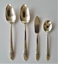 antique 1847 ROGERS IS SILVERPLATE flatware FIRST LOVE 4pc serving spoon butter picture