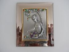 Les Etains Du Prince SEPTEMBRE/SEPTEMBER Pewter on Mirror Woman and Fruit Basket picture