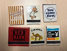 1961 Vintage The Playboy Club Camel Red Barn Matchbook Lot Wooden Matches picture