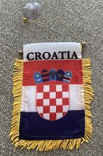 Croatia 4 X 6” MINI BANNER FLAG CAR WINDOW MIRROR HANGING W Suction New picture