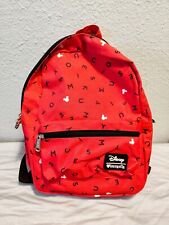 Disney Loungefly Mini Canvas Backpack Mickey Fast Shipping BK02750317 Authentic picture
