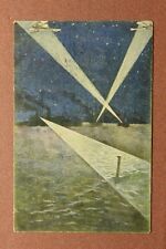 Submarine, reflector, airplane. Tsarist Russia postcard ink stamp Feldpost 1917 picture