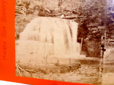 HAVANA GLEN NY SUMMIT FALLS Stereoview PHOTO Card 1800's picture