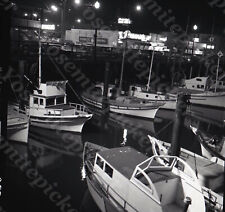 A14 Original Negative 1962  San Francisco Boats in harbor night view 736a  picture
