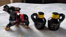 Vintage 1960's Donkey/Mule/Burro With 2 Little Brown Jugs S&P Shakers-NO CART  picture