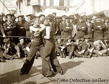 U.S. Navy Boxing Match on U.S.S. New York - 1899 - Historic Photo Print picture