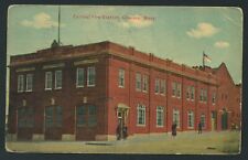 1914 Central Fire Station Chelsea Massachusetts MA Firefighting People Color picture