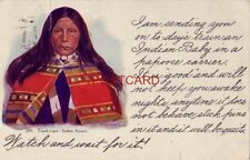 1907 TOUCH-I-GOO - Native American Squaw - SENDING YOU ON TRAIN AN INDIAN BABY picture