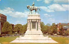 1956 General Robert E.  Lee Confederate Monument Richmond VA post card picture