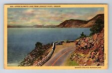 Lookout Point OR-Oregon, Aerial Upper Klamath Lake, Vintage c1952 Postcard picture