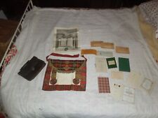 Antique Masonic Apron With Leather Tote And Memorabilia Old Rare Artifacts picture