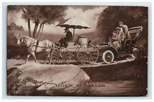 1907 Toot 'N' Be Darned Sheahan's Humorous Postcard Humor Horse Car picture