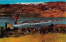 Loch Ness Monster At Castle Urquhart Inverness Scotland Vtg Postcard CP351 picture
