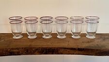 STEUBEN-Set of Six (6) Carder Era Tumblers in Transparent & Gold Ruby-Shape 7472 picture