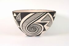 Pottery Zuni Bowl by JENNIE LAATE, (1933-1994) Black and White large Bowl picture