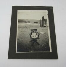 1890s Art Cabinet Photo American West Infant Alone in Chair Deserted Ghost Town  picture