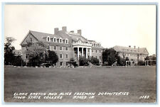 Ames IA RPPC Photo Postcard Clara Barton Dormitory Iowa State College c1930's picture