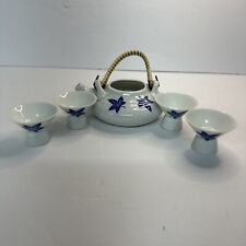 Vintage Sake Gekkeikan Teapot Kettle And Four Cups Choshi Set picture