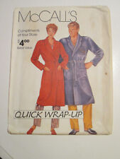 Vintage McCall’s Pattern #0011 Misses & Men’s Robe Size S-XL UNCUT 1985 picture